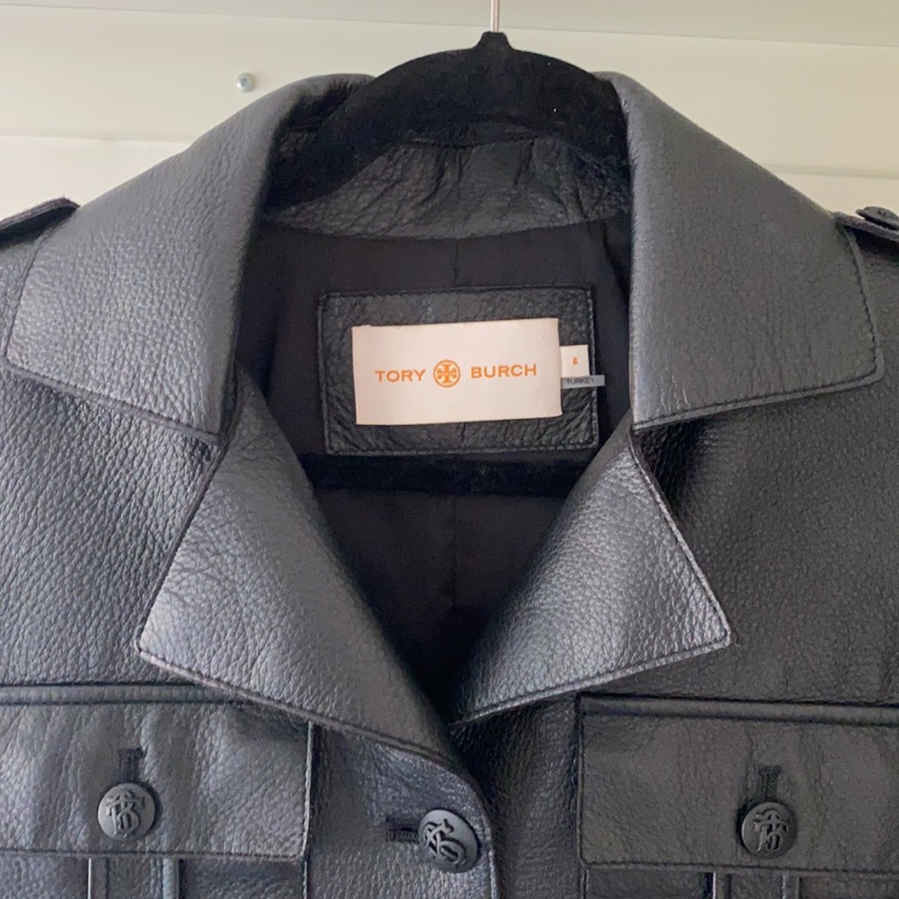 Tory Burch Leather Sgt Pepper Jacket - Picture 4 of 6